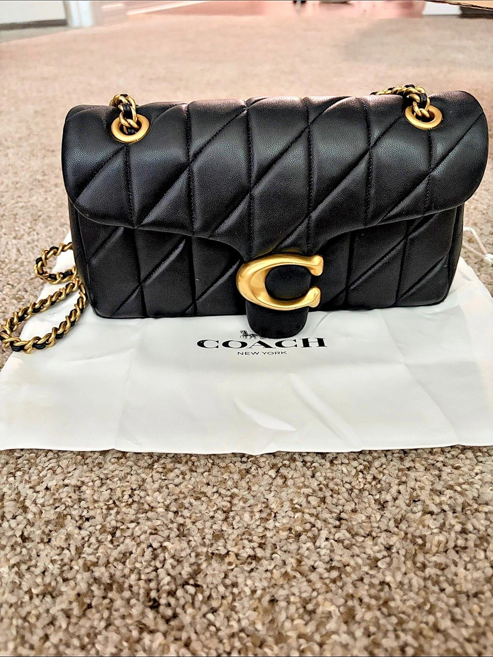 Coach Tabby Shoulder Bag 26 With Pillow Quilting Black